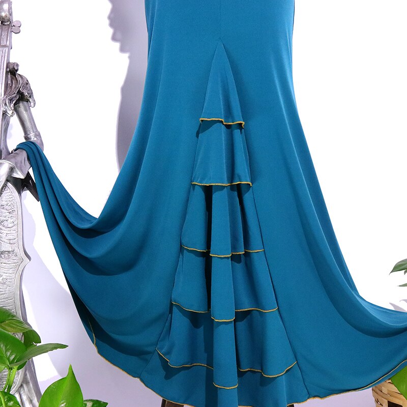 Spaanse Flamenco Dans Praktijk Jurk Rok Multilayer Vrouwen Dragen Fishtail ESS25