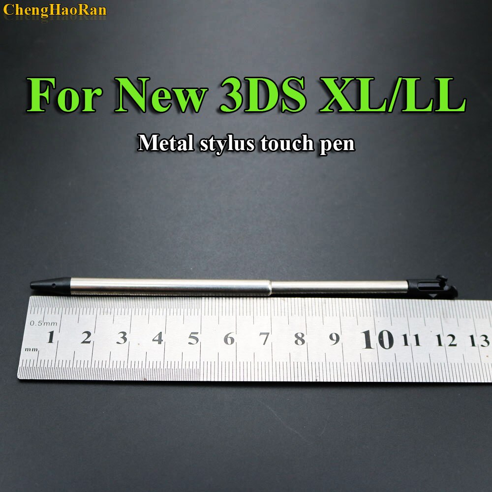 ChengHaoRan 1-10 pcs Zwart Voor 3DS LL Metal Retractable Stylus Touch Pen voor Nintendo 3DS XL