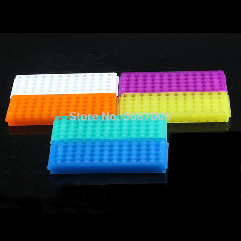 2 unidades laboratorio 60 agujeros plástico 0,5 ml/1,5 ml / 2ml doble lado Reversible diferentes agujeros tubo titular centrífuga tubo Rack