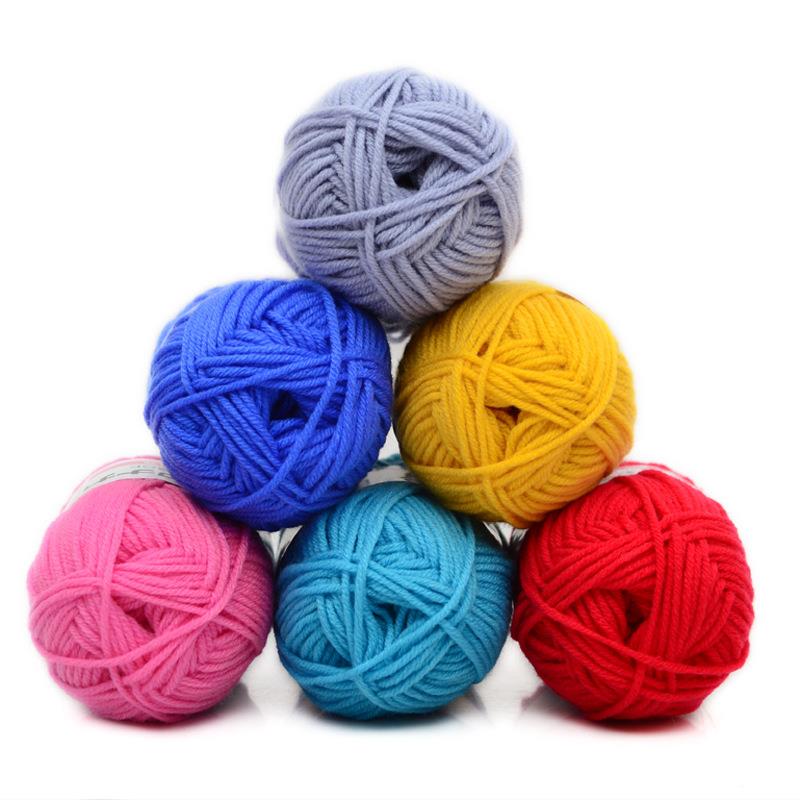 25G Zachte Katoen Gebreide Sjaal Wol Babycare Garen Trui Gebreide Kleurrijke Haak Hand Lot Breien Craft Baby Zachte