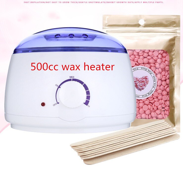 Cera eléctrica para depilación, calentador de granos de cera, pegatinas de madera, juego de depilación, Kit de depilación, , 10 Uds.