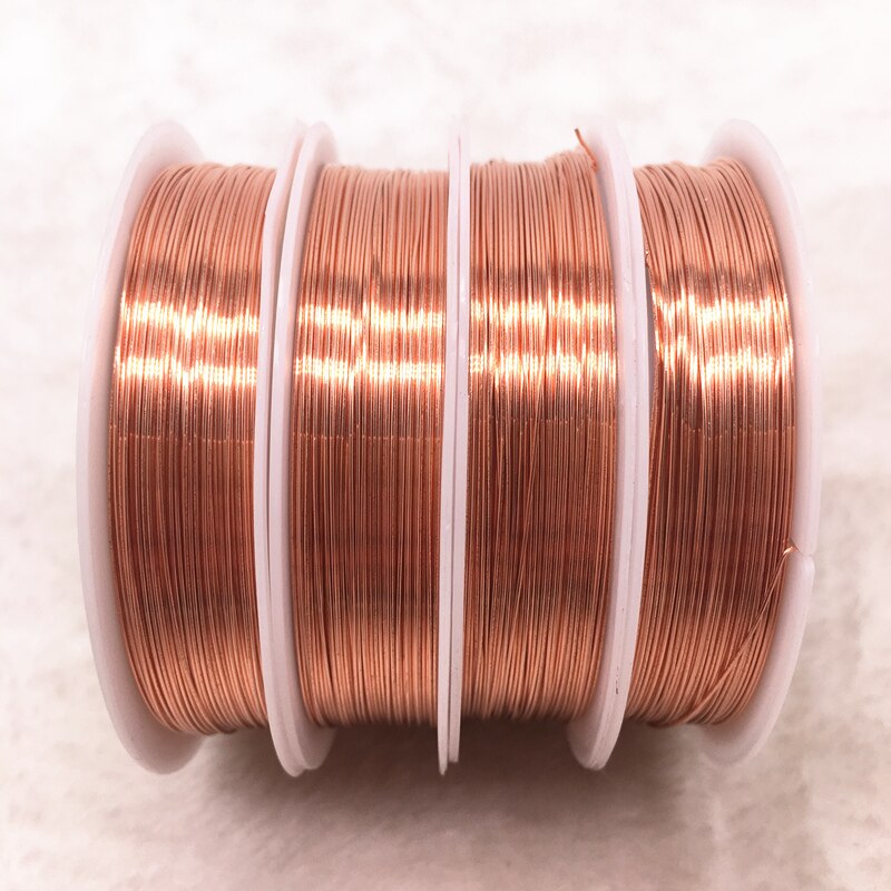 Hurtownie 0.3/0.4mm kolorowe miedziane druty żyłka do nawlekania koralików do tworzenia biżuterii DIY bransoletka: copper / 0.3mm(17m)