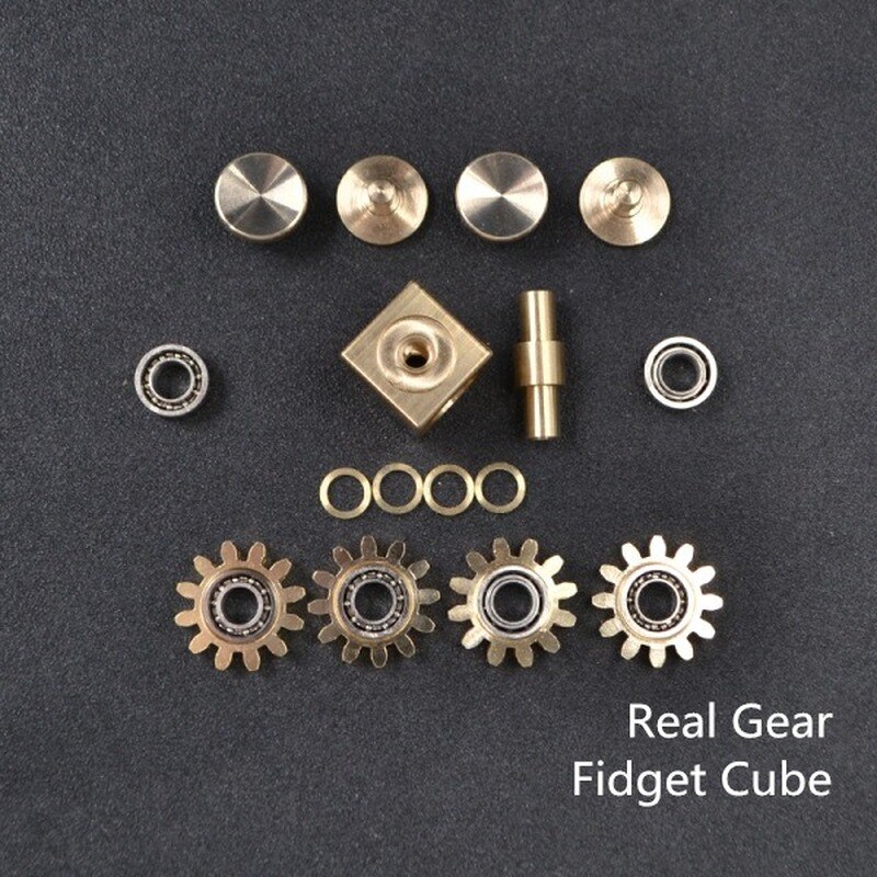 The Gear Linkage Decompression Cube Fingertip Gyro Brass Material Fingertip Plaything Super Mechanical Adult Toys