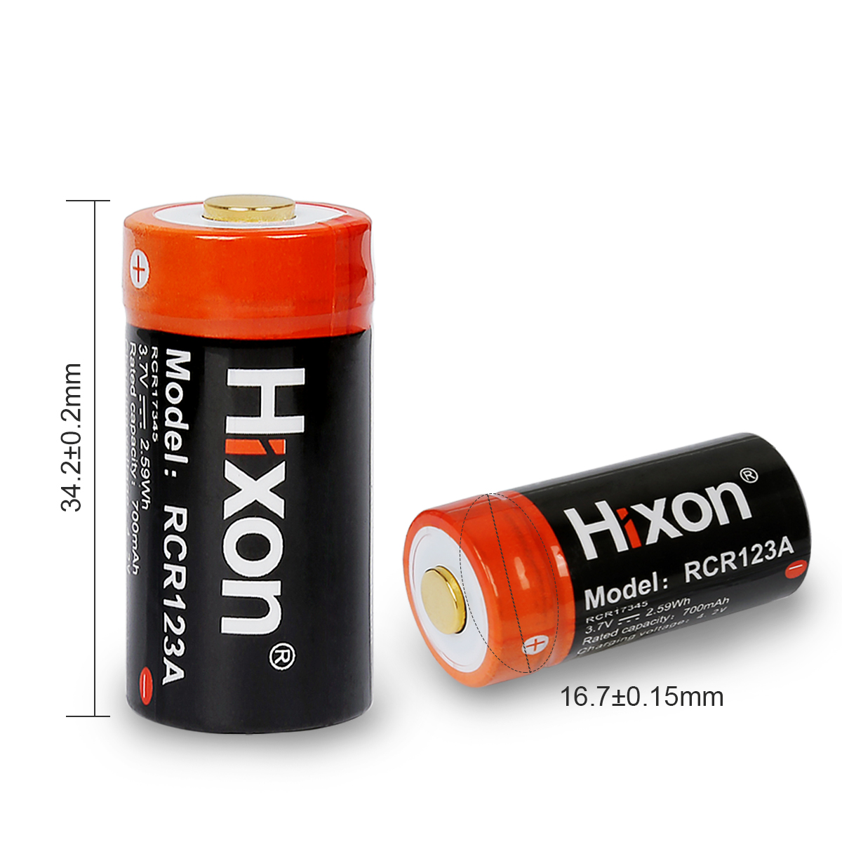Hixon – batterie Rechargeable pour caméra Arlo HD et Reolink argus 700 V, 12 pièces, RCR123a, 16340 mAh, 3.7