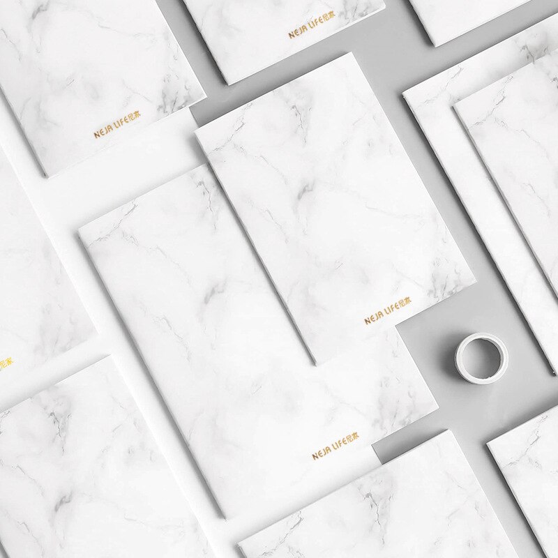 A5 Marble Soft Planner Notebook A5 B5 Grid Line Blank School Notepad Journal Kawaii Time Daily Plan Schedule Book Stationery