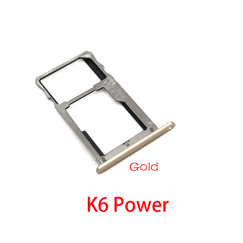 For Lenovo ZUK Z2 / K5 Note / K6 Power Micro Nano SIM Card Holder Tray Slot Holder Adapter Socket: K6 Power Gold