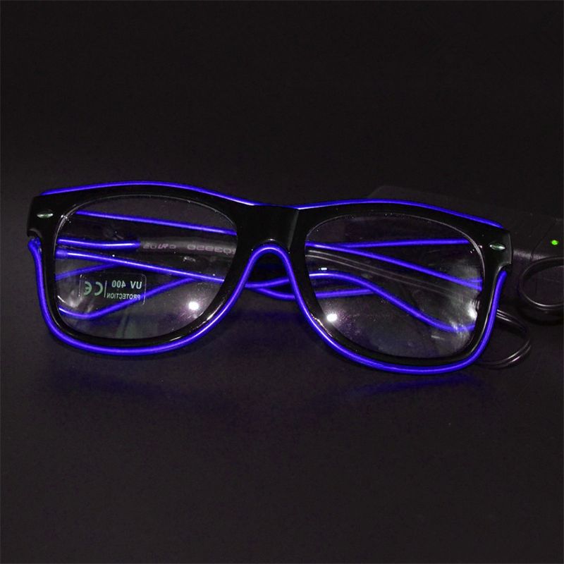 EL Draht Brille glühen Kühlen Brille LED Leucht Sonnenbrille Party Brille Für freundlicher Party Verein Bühne Disko