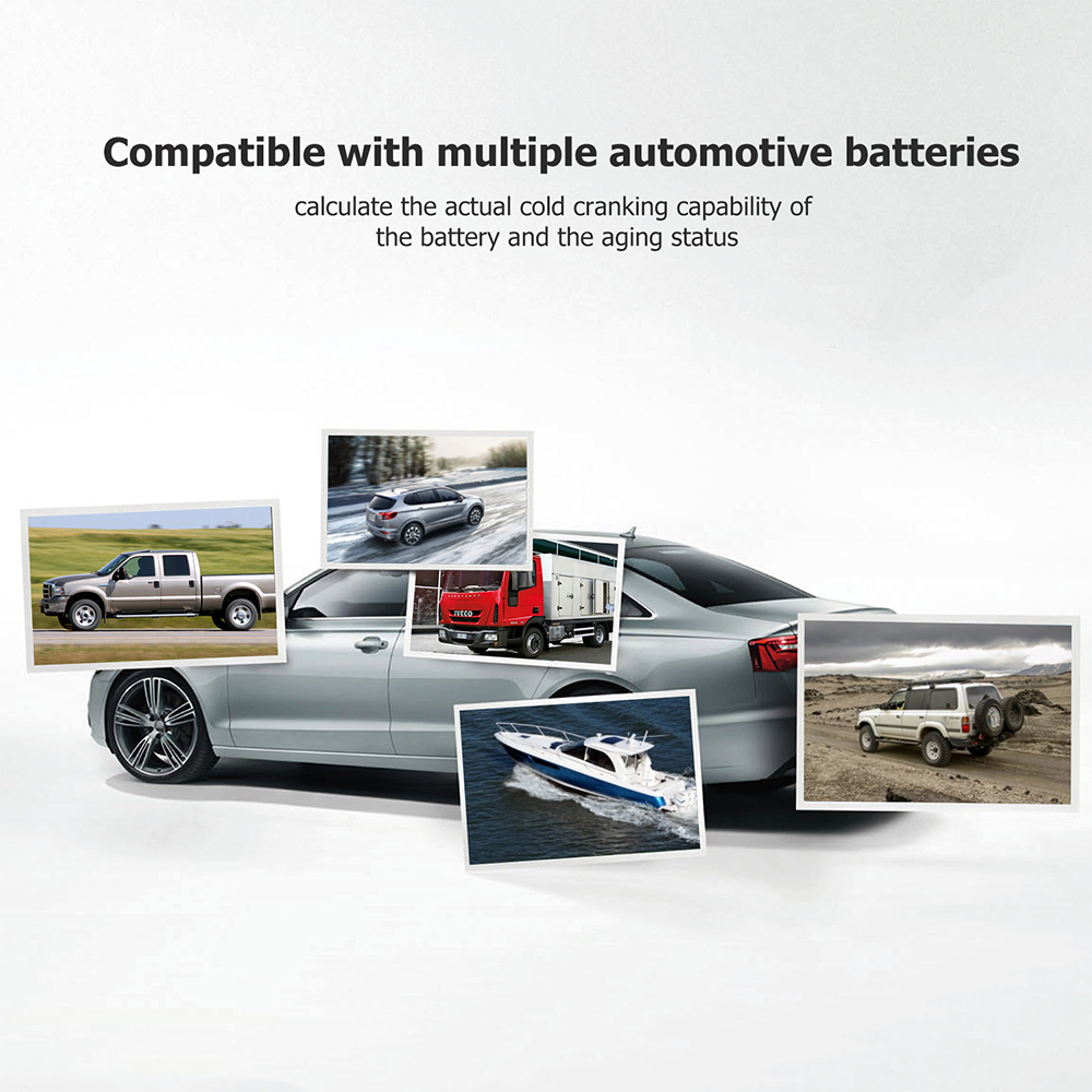 Automobile Digital Battery Tester 12V 100 to 2000CCA Cranking Charging Circut Tester Battery Analyzer 12 Volts Battery Tools