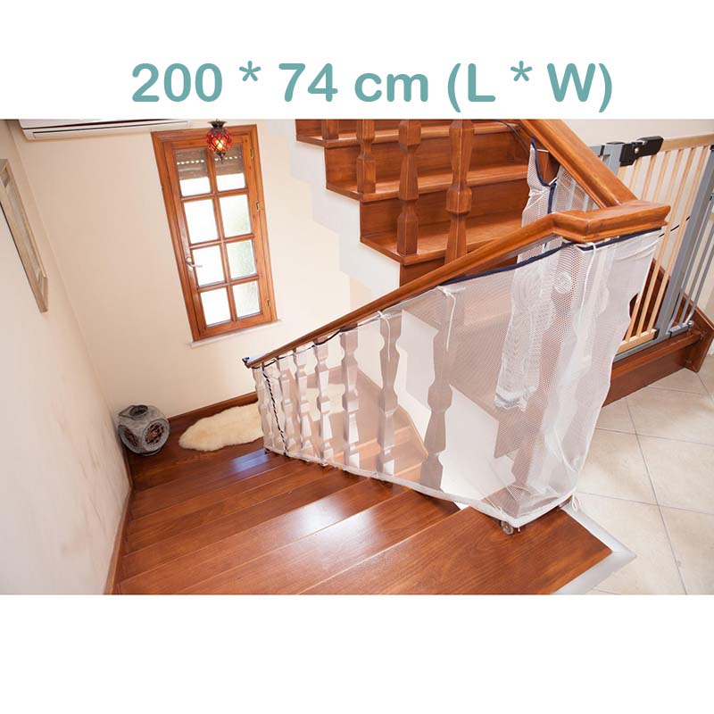 Baby Kinderen Lopen Bescherming Traphekje Kinderen Schaven Trap Veiligheid Netto Balkon Baby Veiligheid Hek Trap Beschermen Netto 200/ 300 cm: 200 X 74 CM
