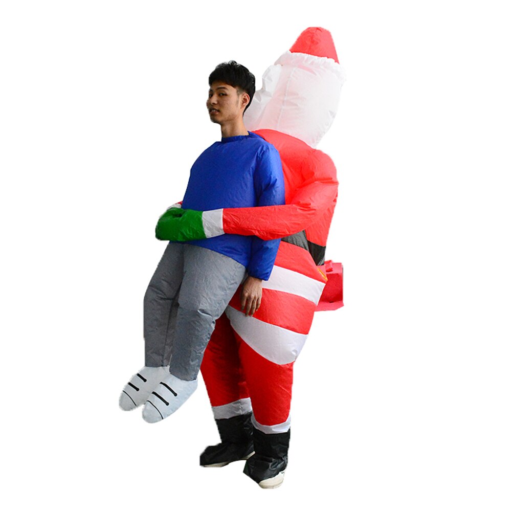 Christmas Inflatable Santa Claus Costumes Adult Kids Snowman Fancy Dress Halloween Carnival Cosplay Outfit Birthday Party Suit