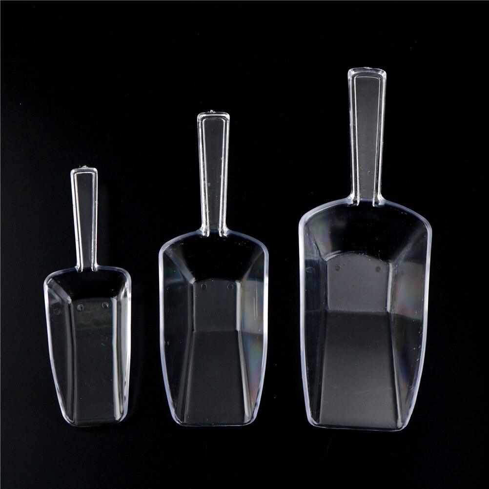 3 Pcs/Set Plastic Home Kitchen Food Scoops Clear Candy Sugar Scoop Buffet Wedding Party Supplies