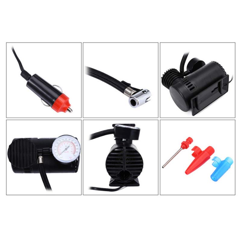 300PSI 12V Mini Pump Portable Air Electric Compressor Car Tire Motorcycle Basketball Football Air Inflator Pump
