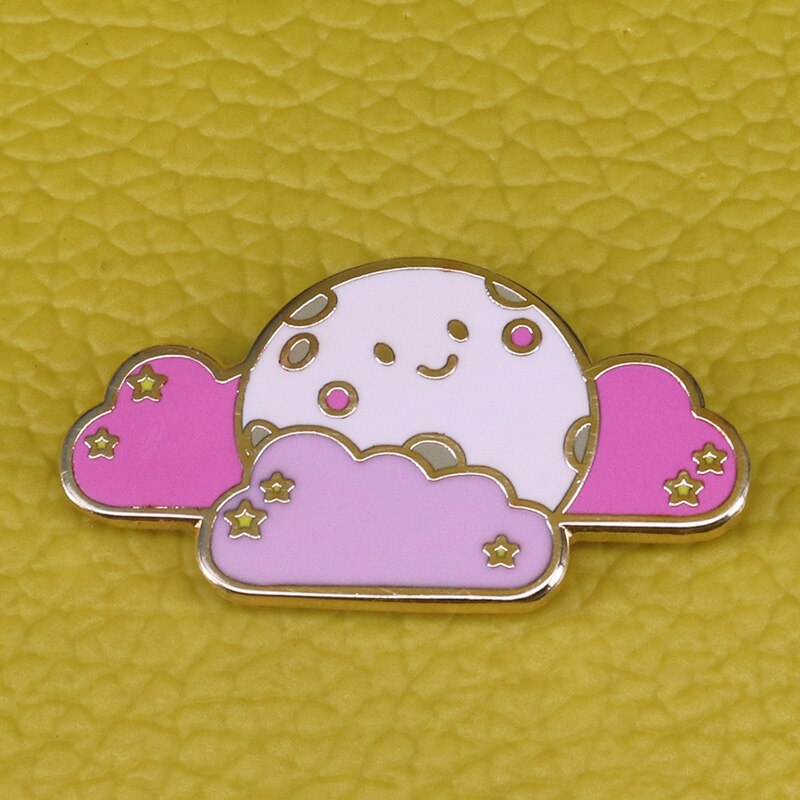 Cute cloud sun pin positive attitude perfect for inspiring loved ones through happy & uneasy time add dash of joy to tricky days