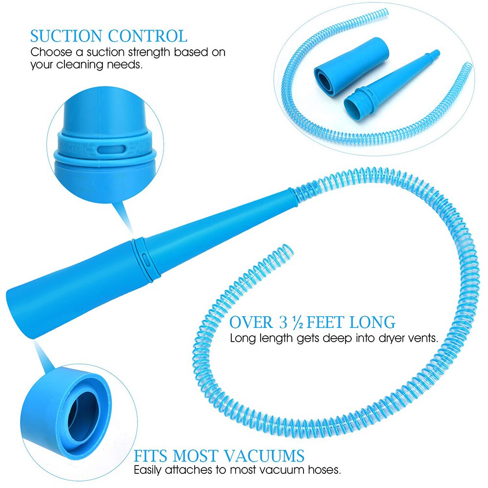 Universal Dryer Vent Vacuum Cleaner Attachment Dust Cleaner Pipe Vacuum Lint Hoses Can Be Used Washing Machine Dryer Accessories