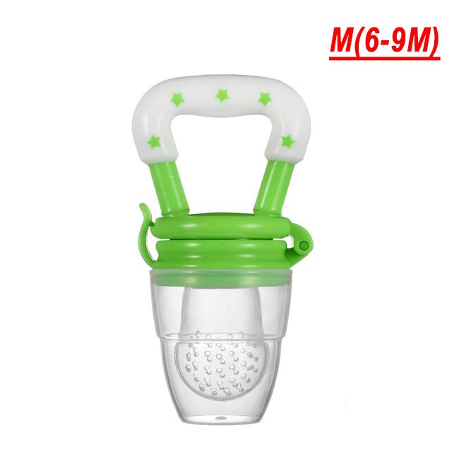 Siliconen Fopspeen Baby Tepel Fopspeen Peuter Kids Fopspeen Feeder Voor Vruchten Voedsel Nibbler Dummy Babyvoeding Fopspeen: Green M