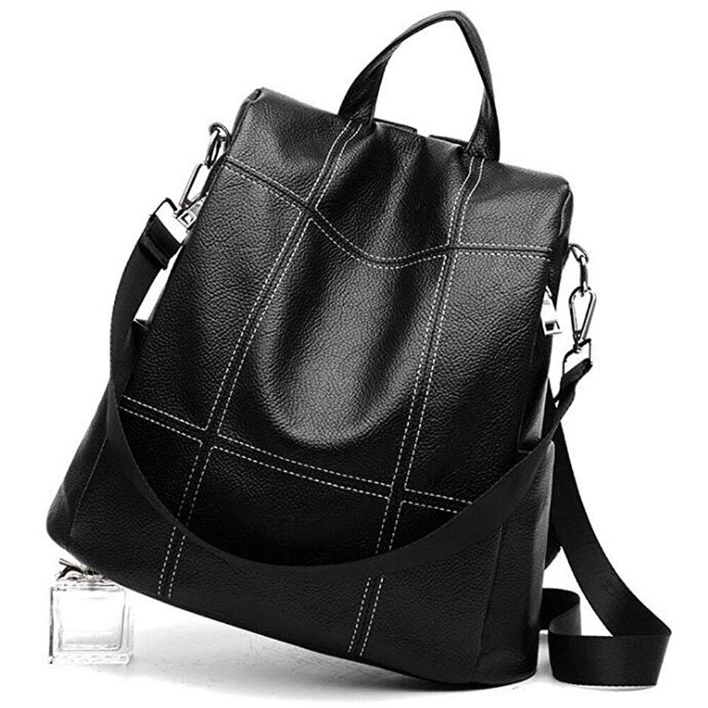 Women Backpack Purse Waterproof Pu Leather Anti-Theft Rucksack School Shoulder Bag