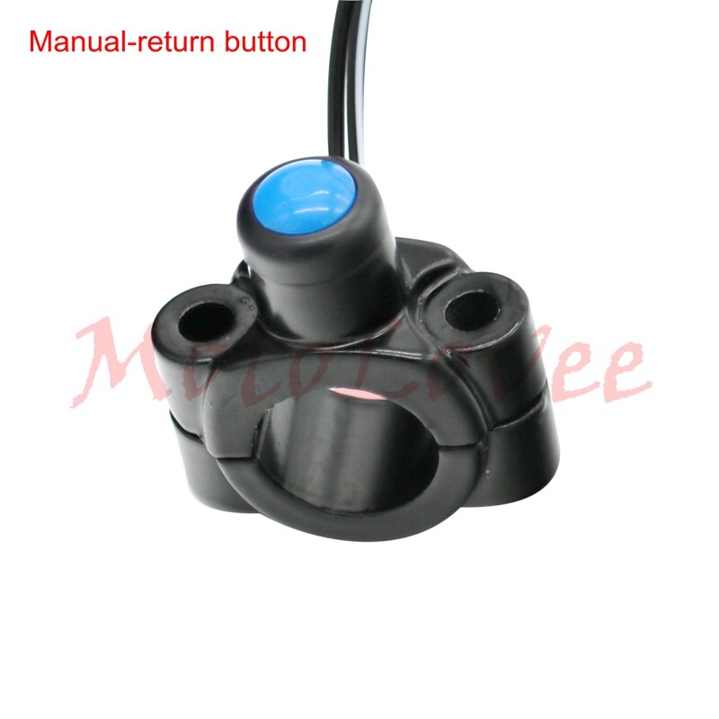 Motolovee universal motorcykel afbrydere aluminium styr mount forlygte power start kill fog light knap: Blå suo