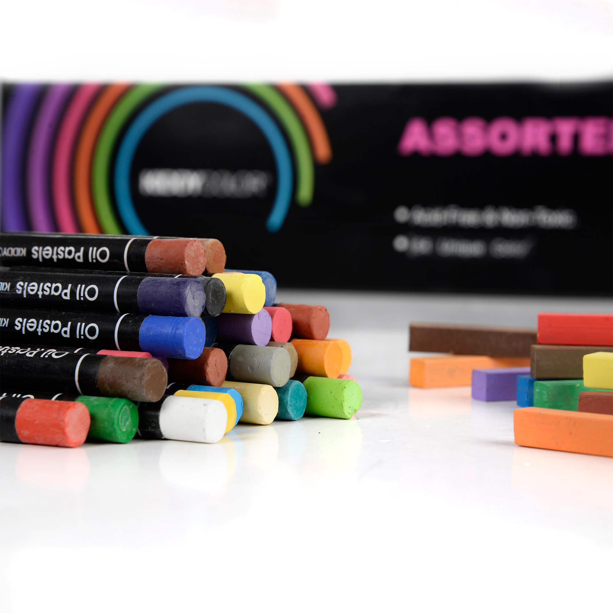 CONDA Crayon Chalk 64pcs/set Oil Pastel Painting Pencil Children Kids Drawing Tool Supplies 32 Colors