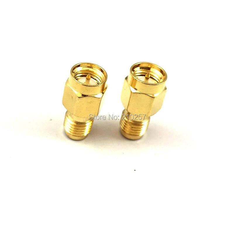 10pcs RF SMA Connector RP SMA Female to SMA Male Plug Connector Adapter Goldplated Straight