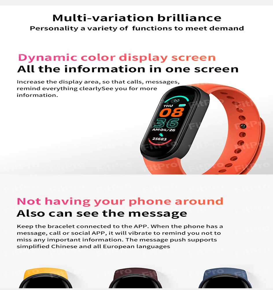 M6 Band 6 Smartband Männer Frauen Armband Fit Uhr Herz Rate Blutdruck Uhr Sport Armband Schrittzähler Smartwatch Androi