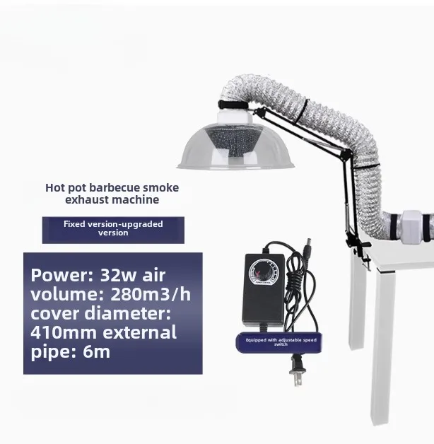 Haushalt Rauch Abluft Maschine Grill Haube Küche Abluft Rauch Maschine Pot Air Cappa Aspiratirce Extractor: Blau