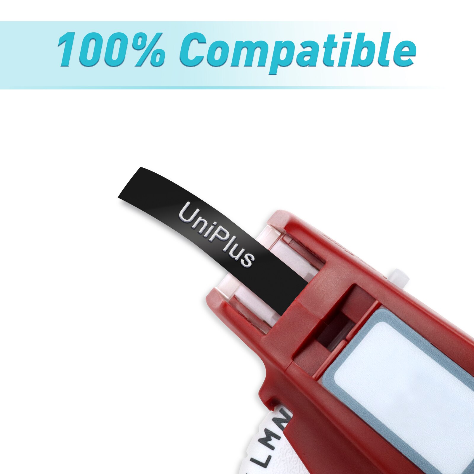 Uniplus 3D Embossing Black Label Tapes 9Mm Compatibel Dymo Label Maker Dymo 3D Tape Lint Voor Dymo Label Printer 1880 1610 E101