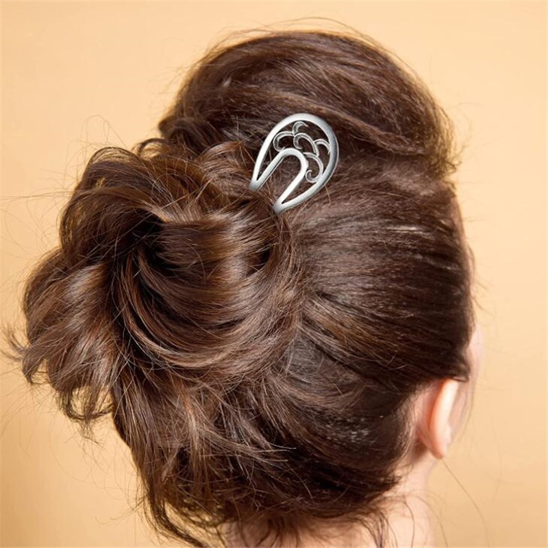 Horquilla clásica en forma de U para mujer y niña, horquillas Vintage para el pelo, 2 puntas, accesorio para el cabello, 1 piezas