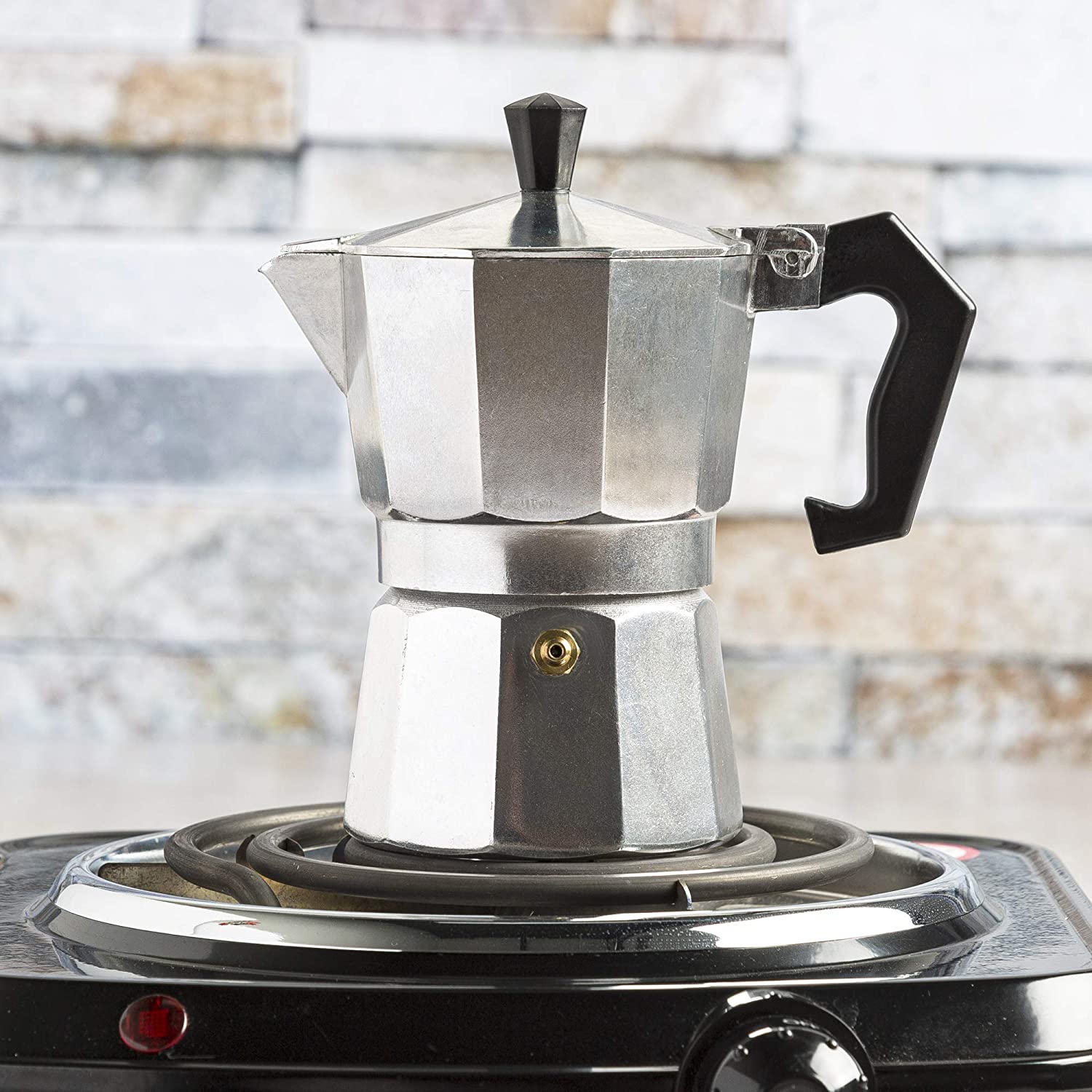Express Moka Pot, 2 Cup 100 ml, Aluminum,brew like an Italian – Easy to Use
