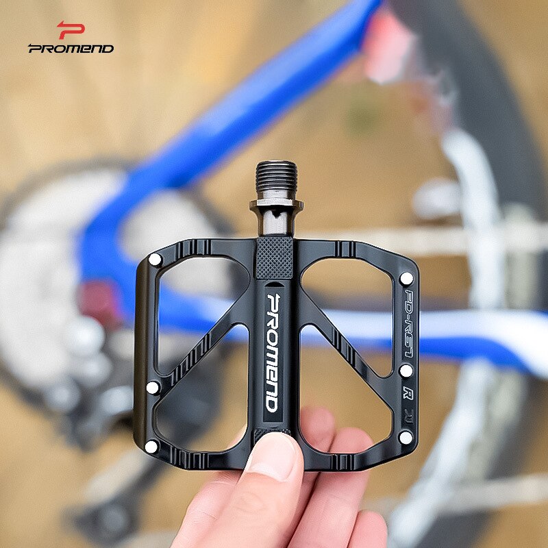 PROMEND Bicycle Pedals 3 Bearing Quick Release Road Folding Bike Pedal Pedals for Bicycle Parts Oil Slick Black R67
