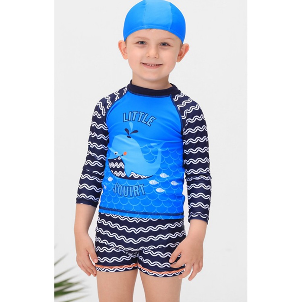 Maillot de bain 3 pièces pour bébés garçons, 1-3T, protection solaire UV 50 +, vêtements de plage pour enfants, plongée, surf