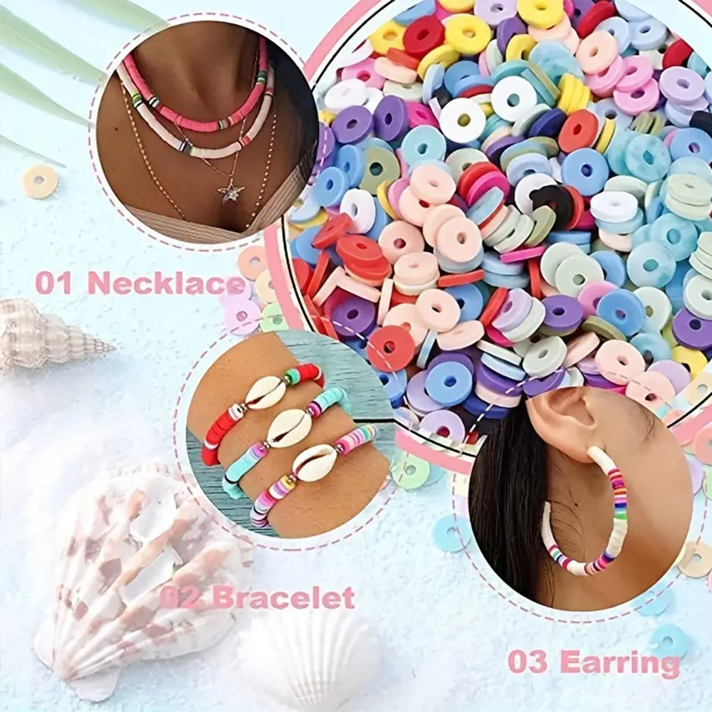 26 Gitter Kasten von 3mm farbigen weichen Keramik stücken böhmischen minimalistisch ischen Stil Hand gefertigten DIY Schmuck Zubehör einstellen