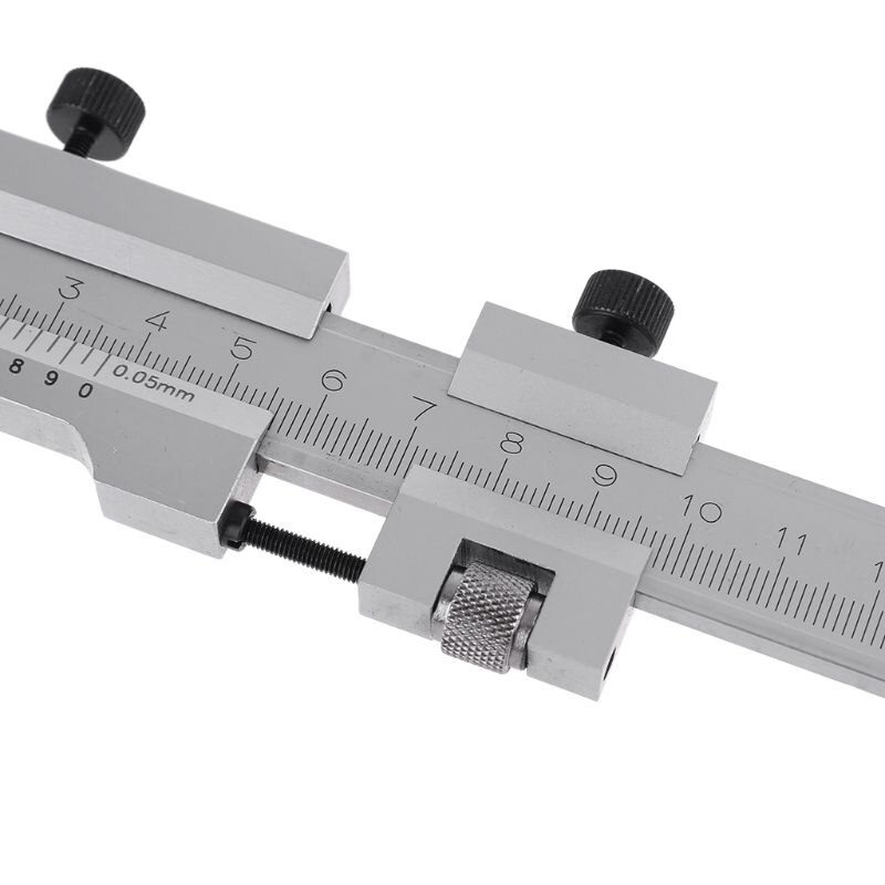Calibrador Vernier tipo T DIN862, herramienta de medición de regla de acero al carbono de ajuste fino de 160mm, 0-0,05mm,