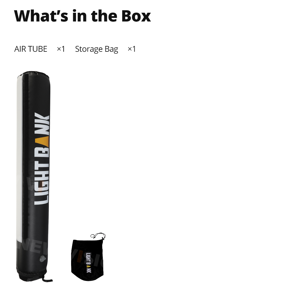 LIGHTBANK Luftschlauch aufblasbare Softbox für Aputure Nanlite Godox ZHIYUN COLBOR Videolicht-Diffusor-Zubehör