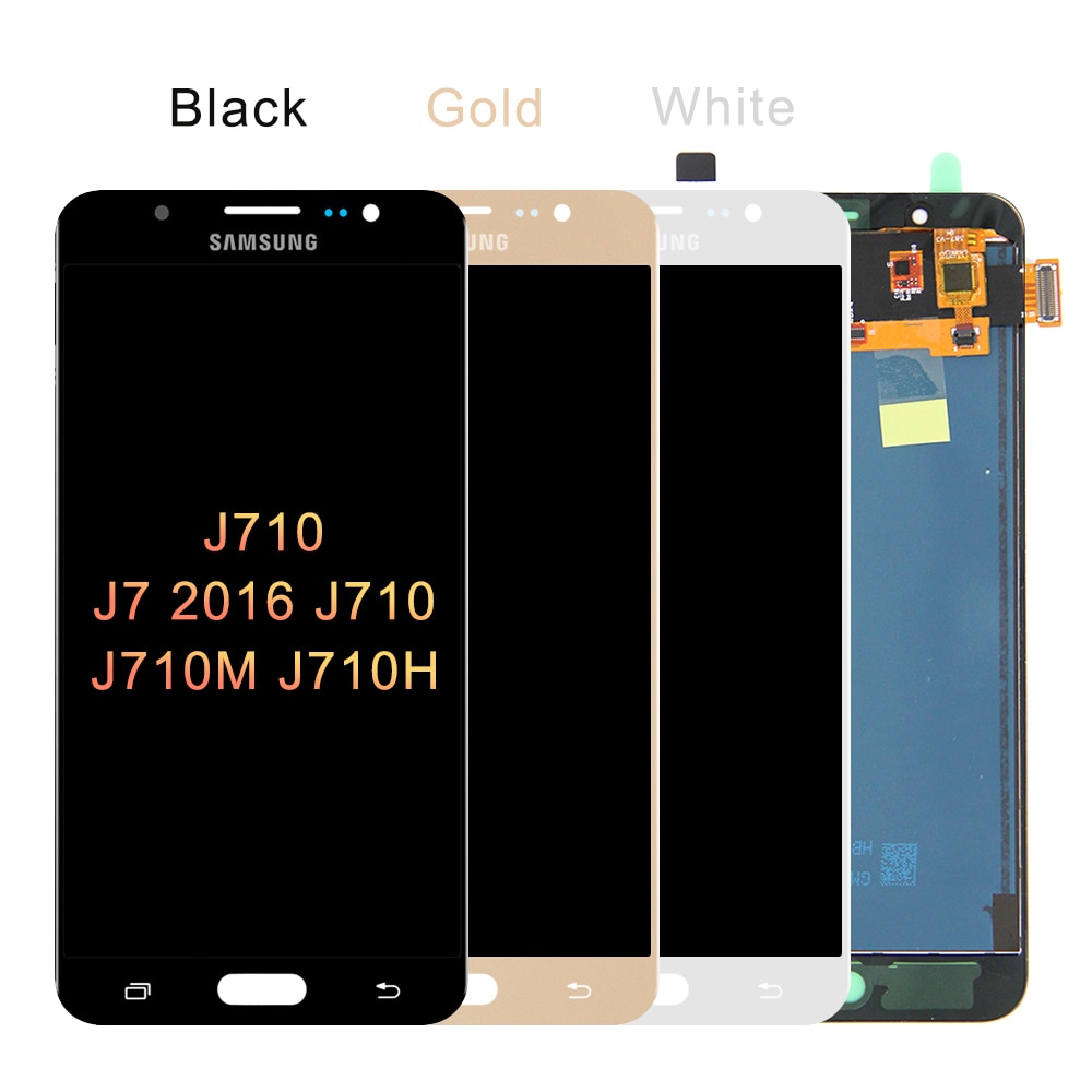 Können Einstellen Helligkeit J700 LCD J710 Digitizer Für Samsung GALAXY J7 Pro Display Touchscreen Digitizer J730 LCD Montage