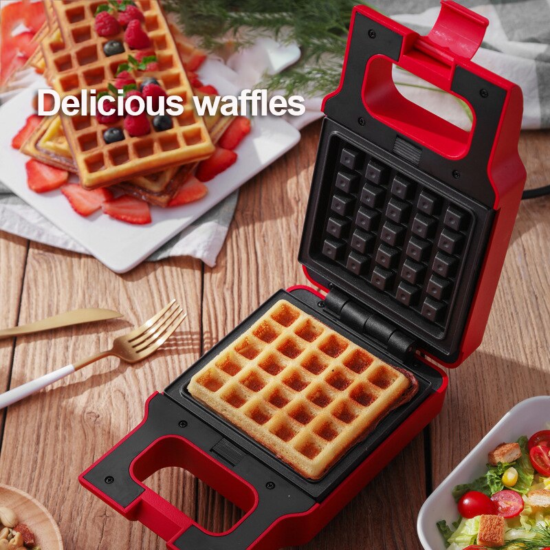 220V elektryczny opiekacz robić kanapek mini gofrownica toster robić pieczenia lampa wielofunkcyjna jedzenie śniadanie maszyna naleśnik kanapka