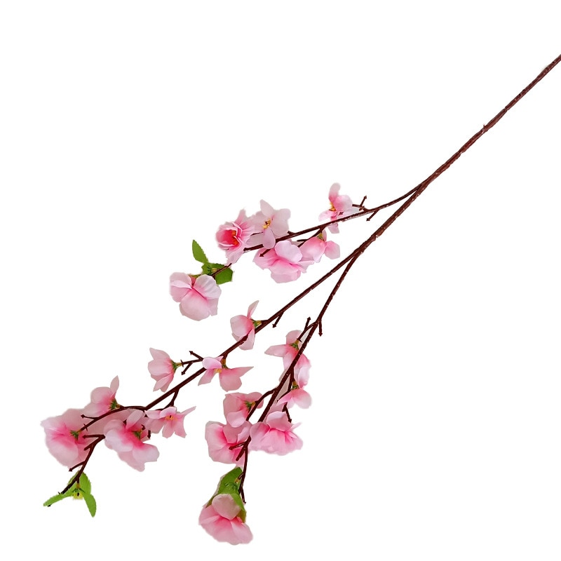 1pc 65CM Artificial Cherry Spring Plum Peach Blossom Branch Silk Flower Home Wedding Decorative Flowers Plastic Peach Bouquet