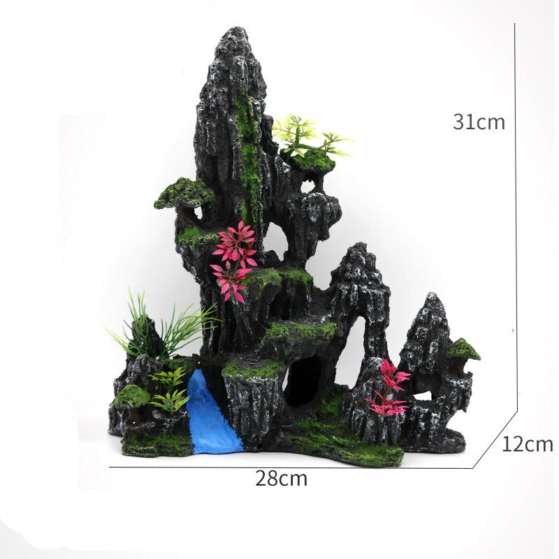 Artificial Aquarium Fish Tank Decoration Large Rockery Landscaping Aquascape Ornaments Aquarium Viewing Accessories 5 Styles: 1