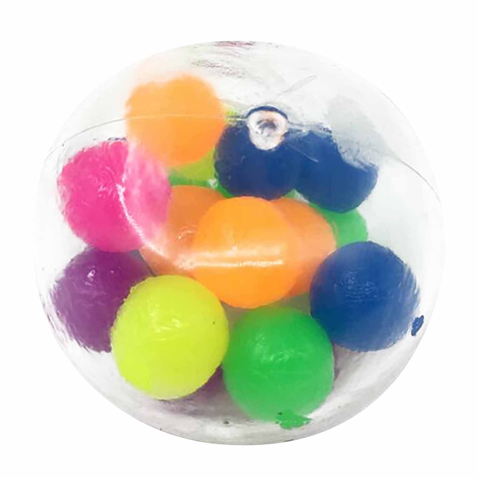 kommen 3PCS ungiftig Farbe Squeeze Relief Ball Spielzeug Transparent Ball Stressabbau Spielzeug Kinder Erwachsene Weihnachten juguete: 3pcs