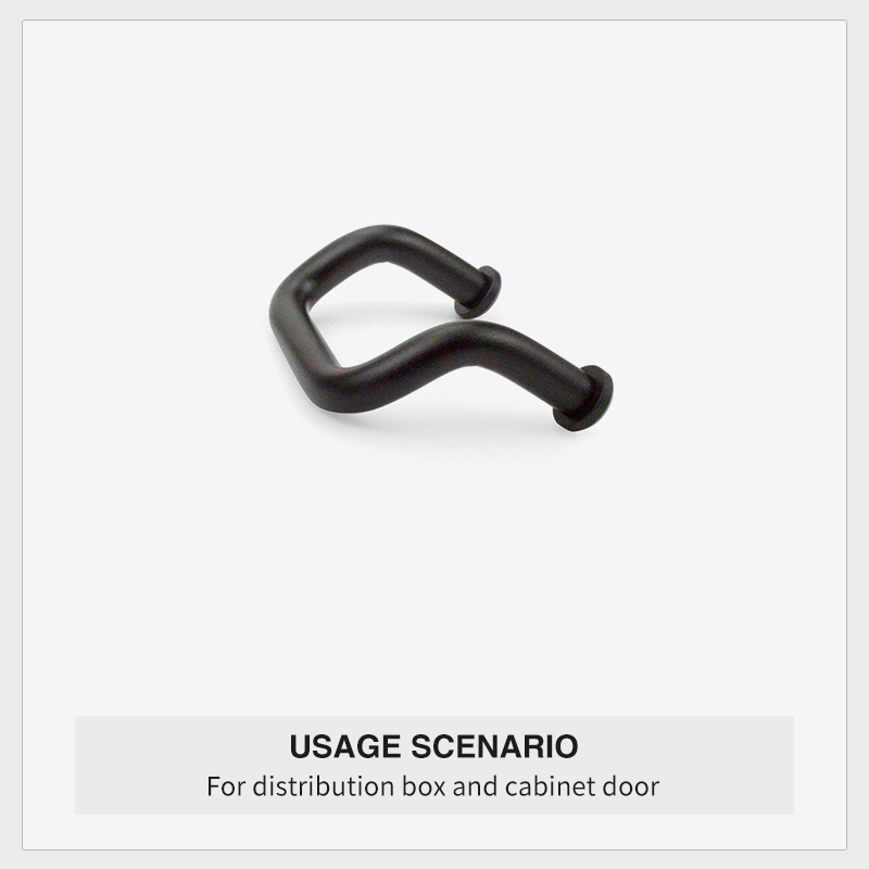 Handle Aluminum Alloy Profiles Bending Type With Double Single Hole Gasket For Industrial Chassis Cabinet Door Distribution Box
