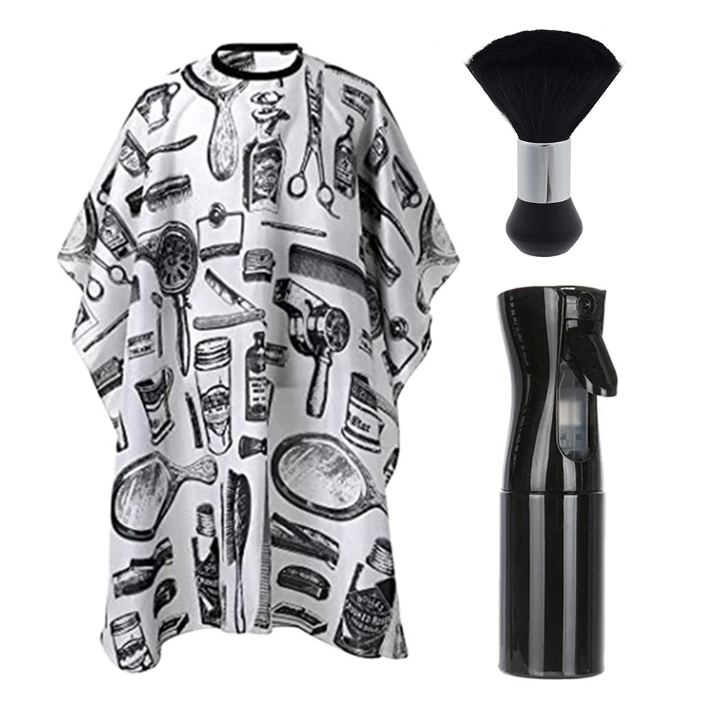 Professionele waterdichte kapperssjaal Bib-papier Set Nylon Kapsalon Kleding Gehakte haarisolator Haarverfgereedschap: Licht Geel