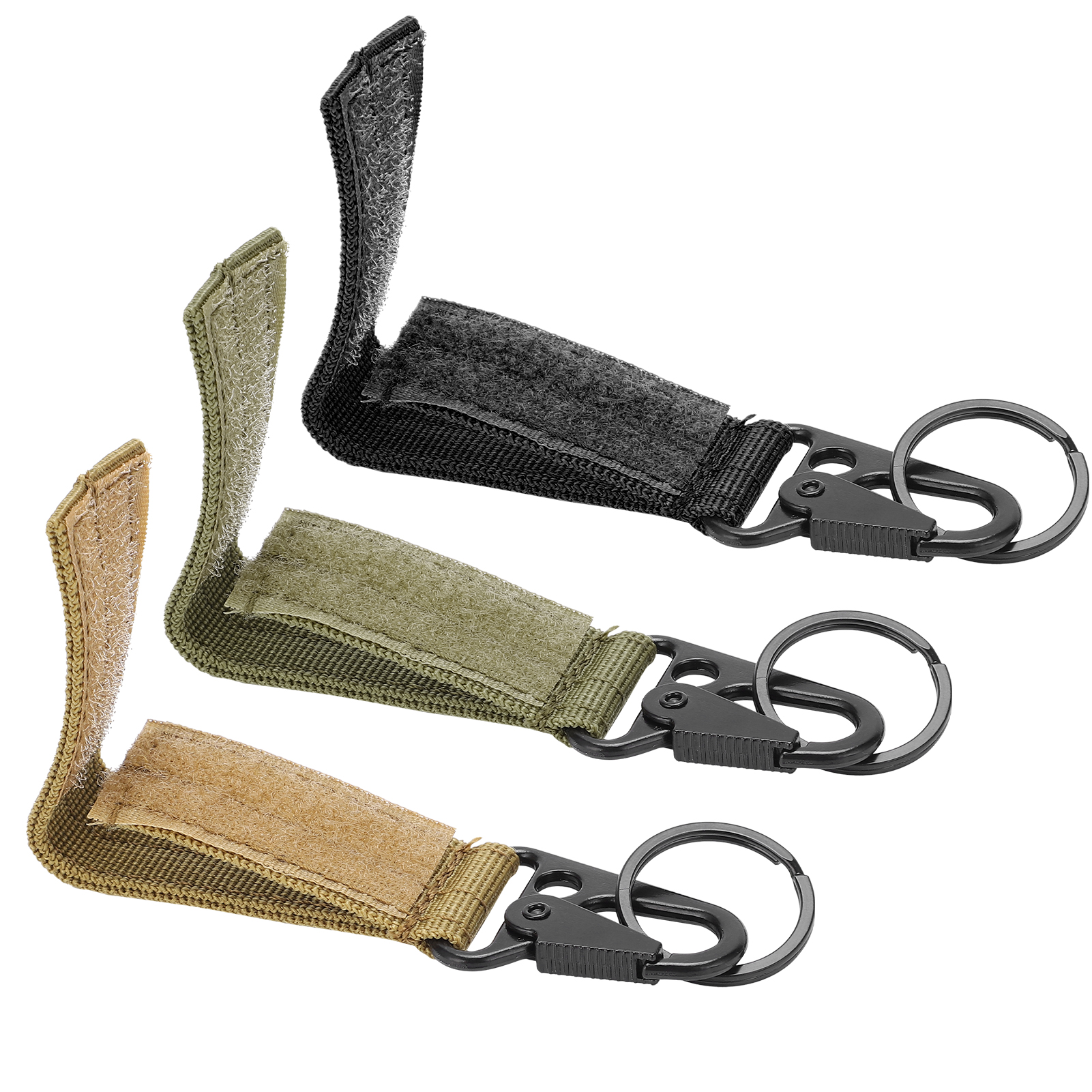 Porte-clés de ceinture d'extérieur, mousqueton, sangle à crochet et boucle, porte-clés, clip, cintre