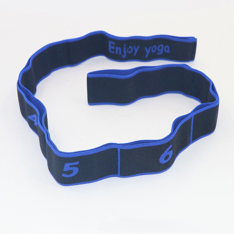 Yoga puxar cinta cinto poliéster látex elástico dança latina faixa de alongamento pilates levantamento ginásio fitness exercício faixas da resistência: Blue 90cm