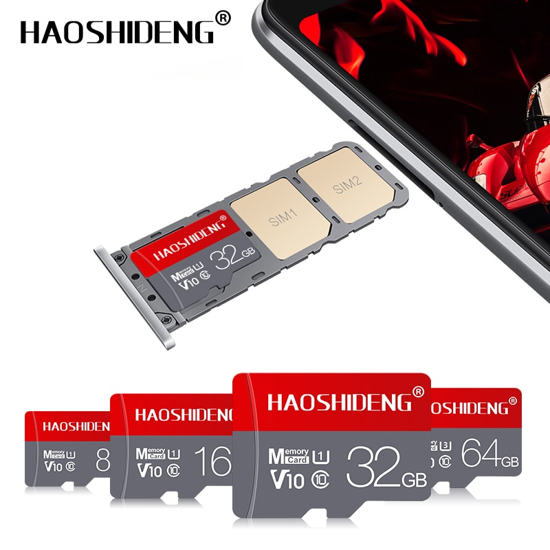 Carte mémoire classe 10 8GB 16GB 32GB carte micro sd 64GB 128GB tarjeta microsd 32gb mini carte TF lecteur flash 4GB avec adaptateur SD