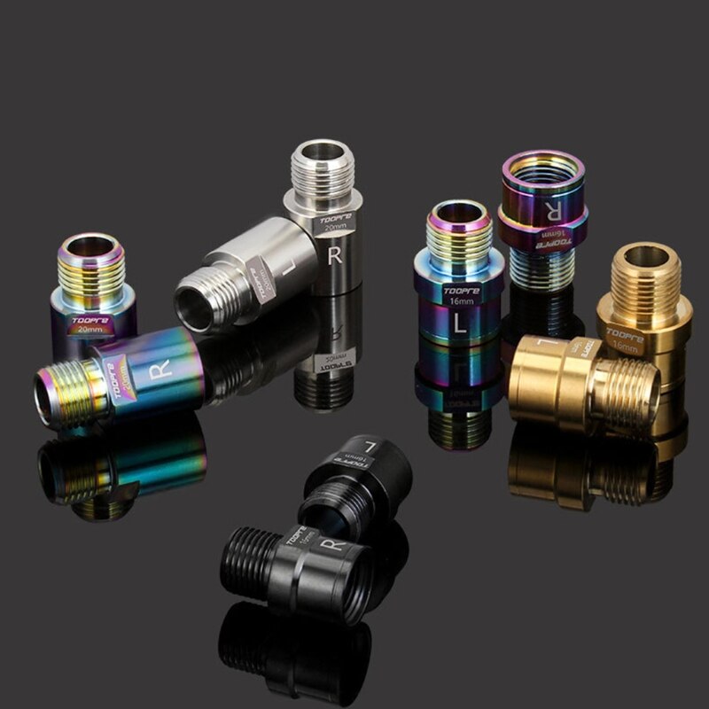 Cykel pedal förlängningsbultar distanser förlängare pedal axel vev tillbehör 16mm 20mm för cykel pedal förlängning