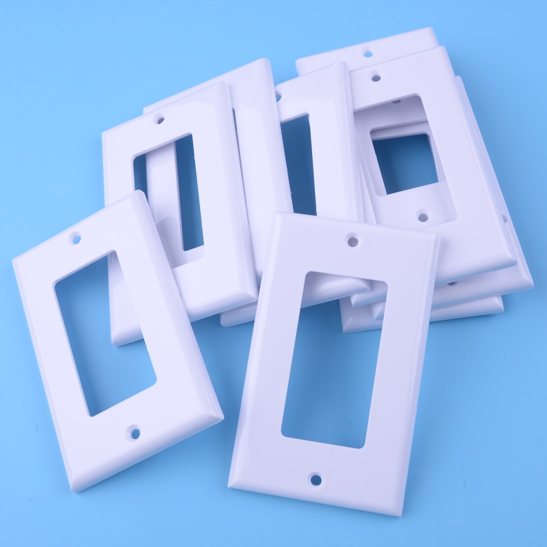 5pcs/10pcs Faceplate Blank Wall Outlet Socket Plate Keystone Jack Replacement 11.4cm*7cm Accessories