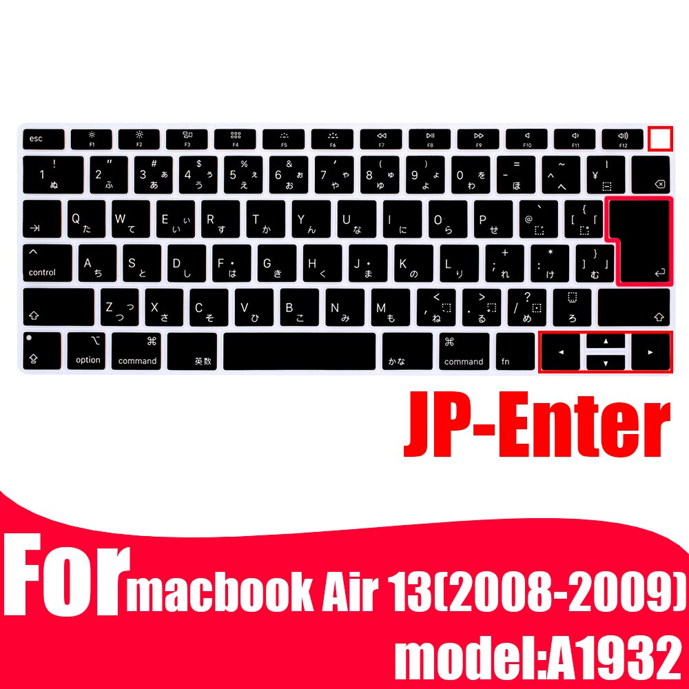 Japanese Laptop keyboard cover protector for macbook pro13 A2159A2289 For macbook air13 A2179 A1932 Keyboard case laptop skin: A1932
