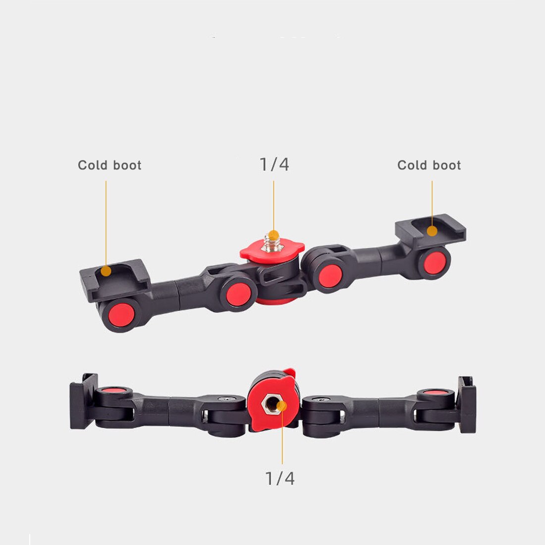 Super Magic Arm Verstelbare Magic Gelede Arm Met 1/4 Schroef Dual Cold Shoe Mount Voor Monitor Led Licht Lcd Video dslr Camera