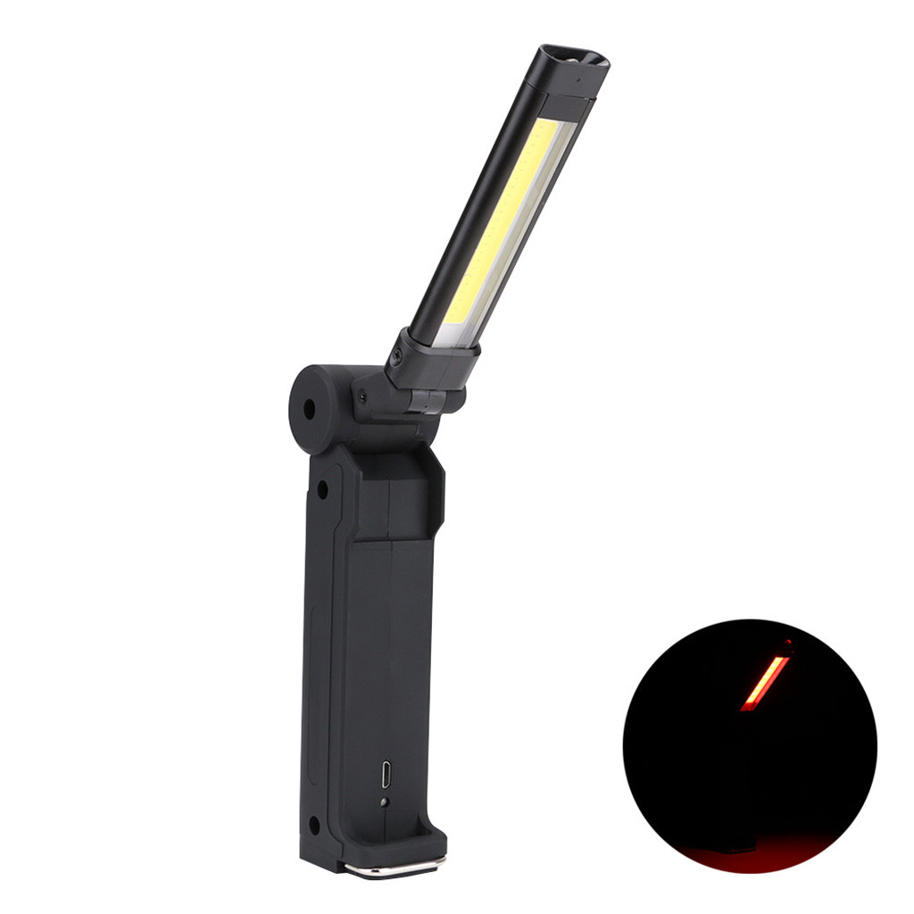 Portable Spotlight Werken Light Cob + Led Oplaadbare Magnetische Zaklamp Flexibele Inspectie Lamp Cordless Worklight Outdoor30
