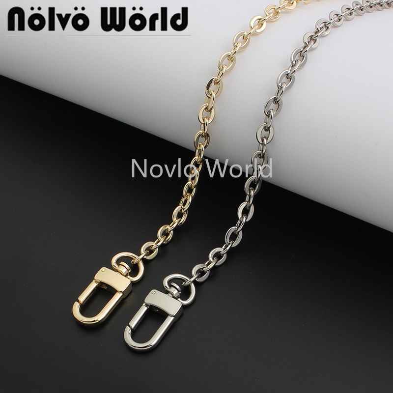 1-5-20pcs 2 kolory 60 100 120 130cm długość miedzi materiał łańcuchy z haczyki na zatrzaski do torebki torba na łańcuszku akcesoria