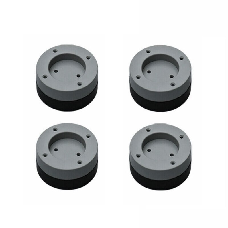 4 st vibrationsdämpande fötterkuddar tvättmaskin gummimatta antivibrationsplatta torktumlare universal fast halkskydd
